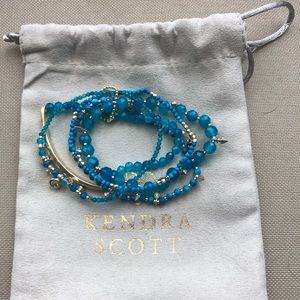 Kendra Scott Supak Bracelet stack in Aqua Howlite
